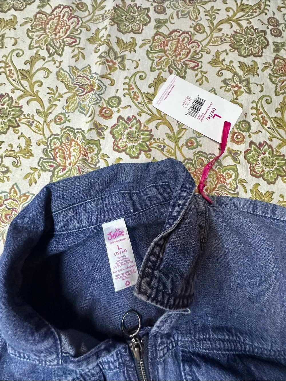 Justice Blue Denim One-Piece Bodysuit